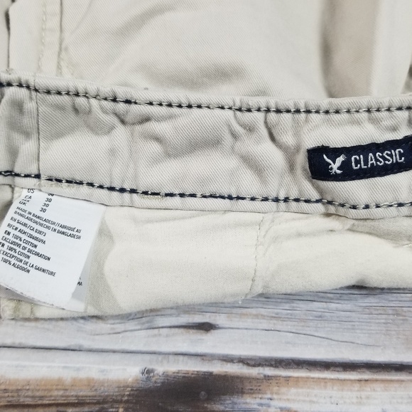 American Eagle Mens 30W Light Khaki Shorts G32 - Picture 5 of 6